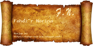 Fehér Norina névjegykártya